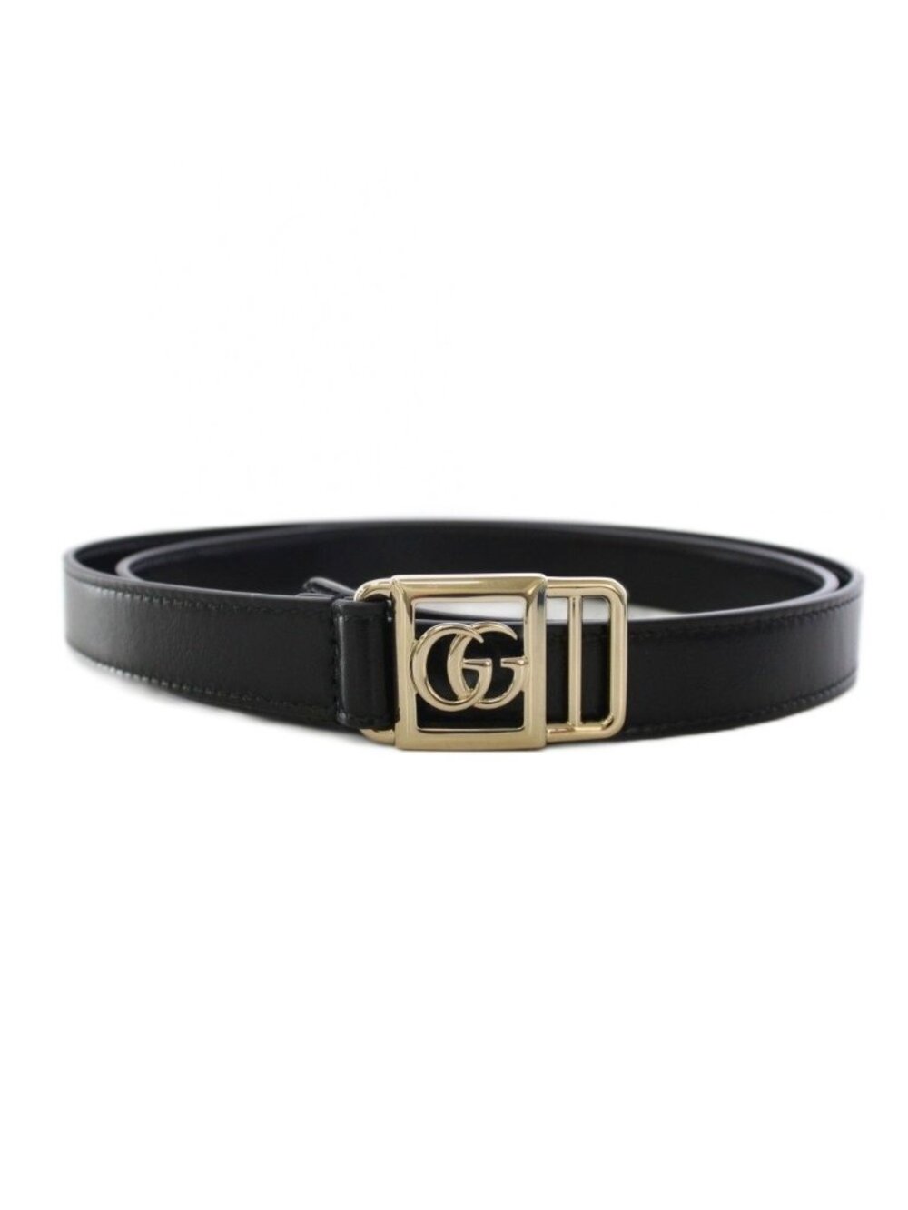 Gucci Double Buckle Belt Leather Black